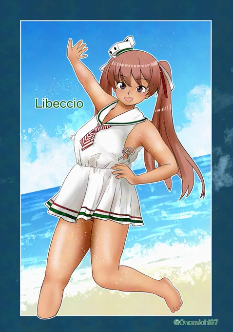 リベッチオ 昨夜描きたかったけど忙しかったので朝あげ #艦これ版真剣お絵描き60分一本勝負_20250704
