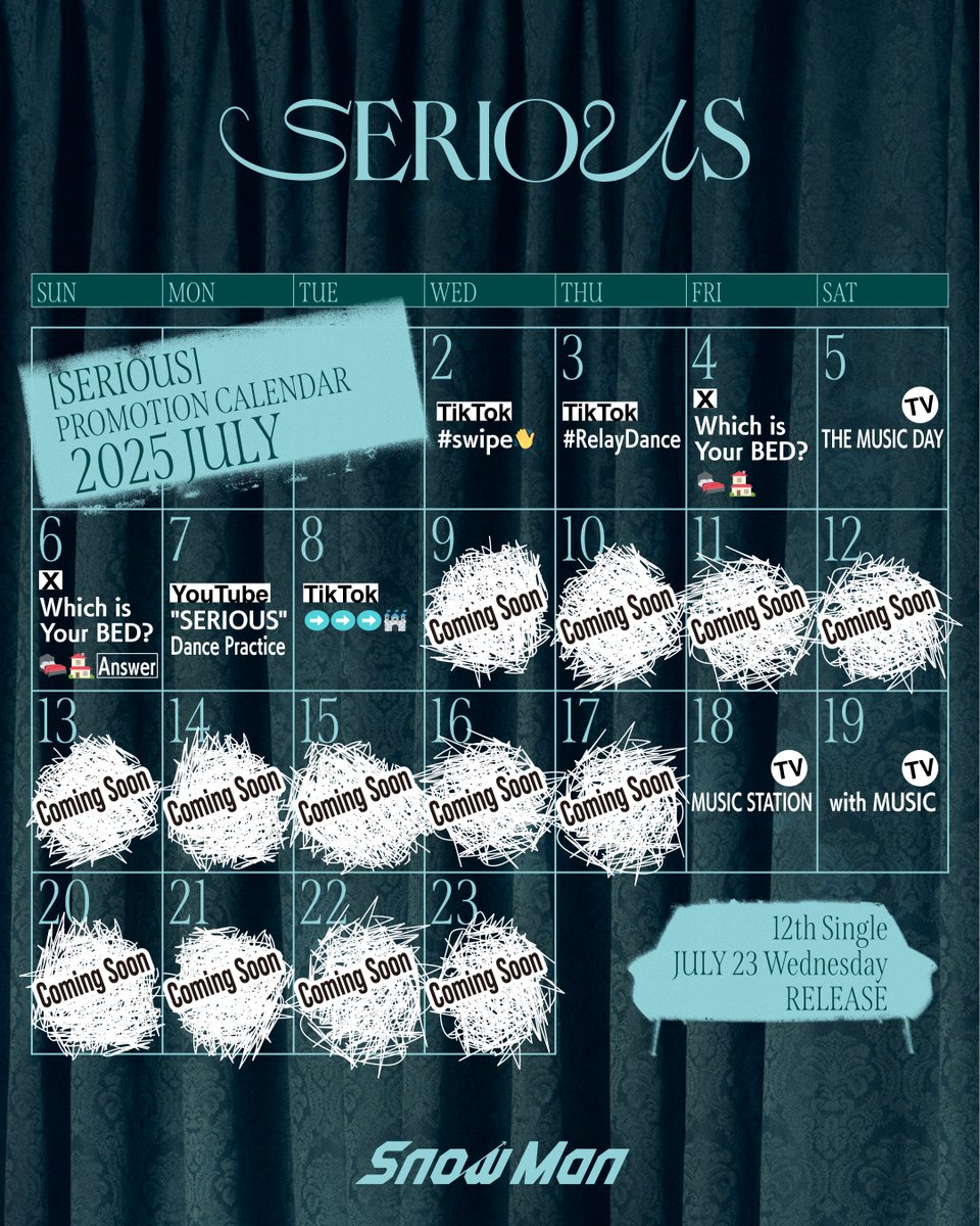 SN__20200122's tweet photo. #SnowMan 'SERIOUS' 
PROMOTION CALENDAR 更新🗓️

#SnowMan_SERIOUS https://t.co/2mBEoWfpwr