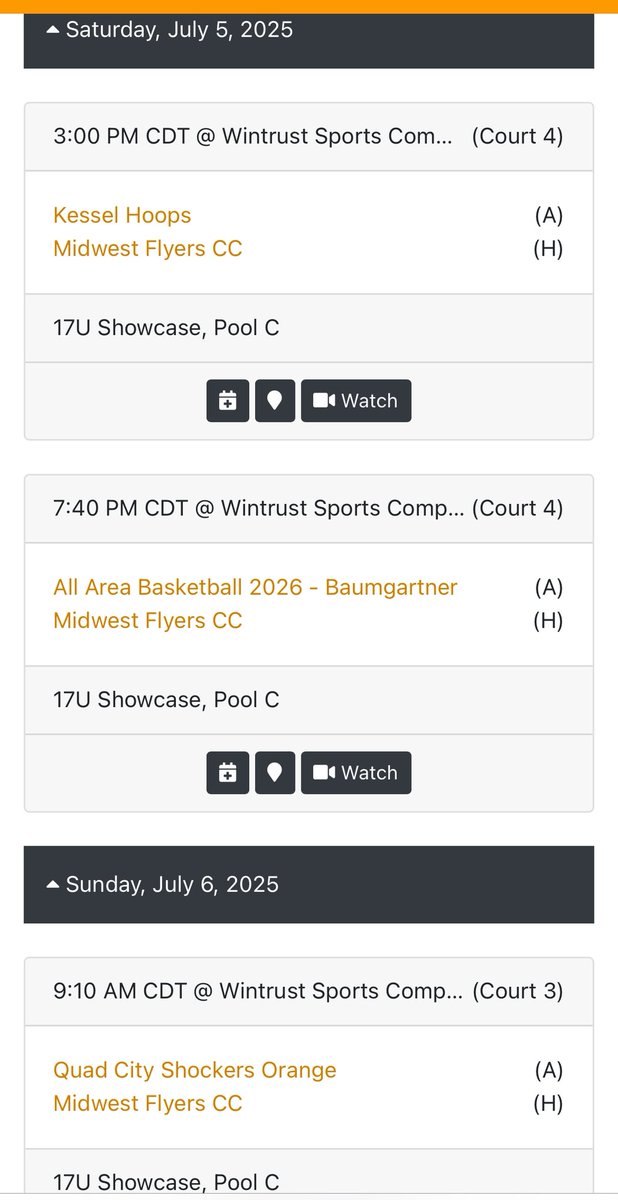 AnthonyTrombl11's tweet image. Schedule for the @madehoops Summer Clash