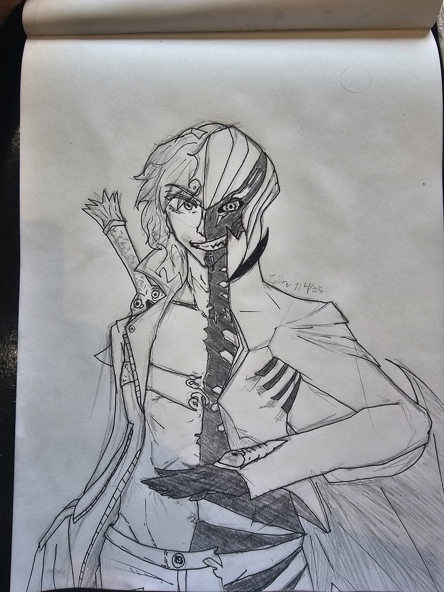 Sketched this at the coffee shop my friend works at. Featuring Dante from the Devil May Cry series!