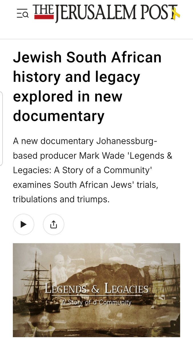 I was just checking the scoreboard and I found out that last year, a series that I did all the graphics for(Legends and Legacies)was the 3rd most watched documentary series in Israel. They even used my artwork in the Jeeusalam Post. Oy vey!