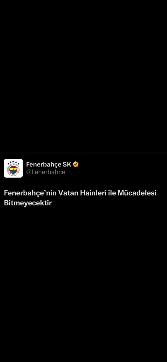 Fenerbahçe’nin Vatan Hainleri ile Mücadelesi Bitmeyecektir.