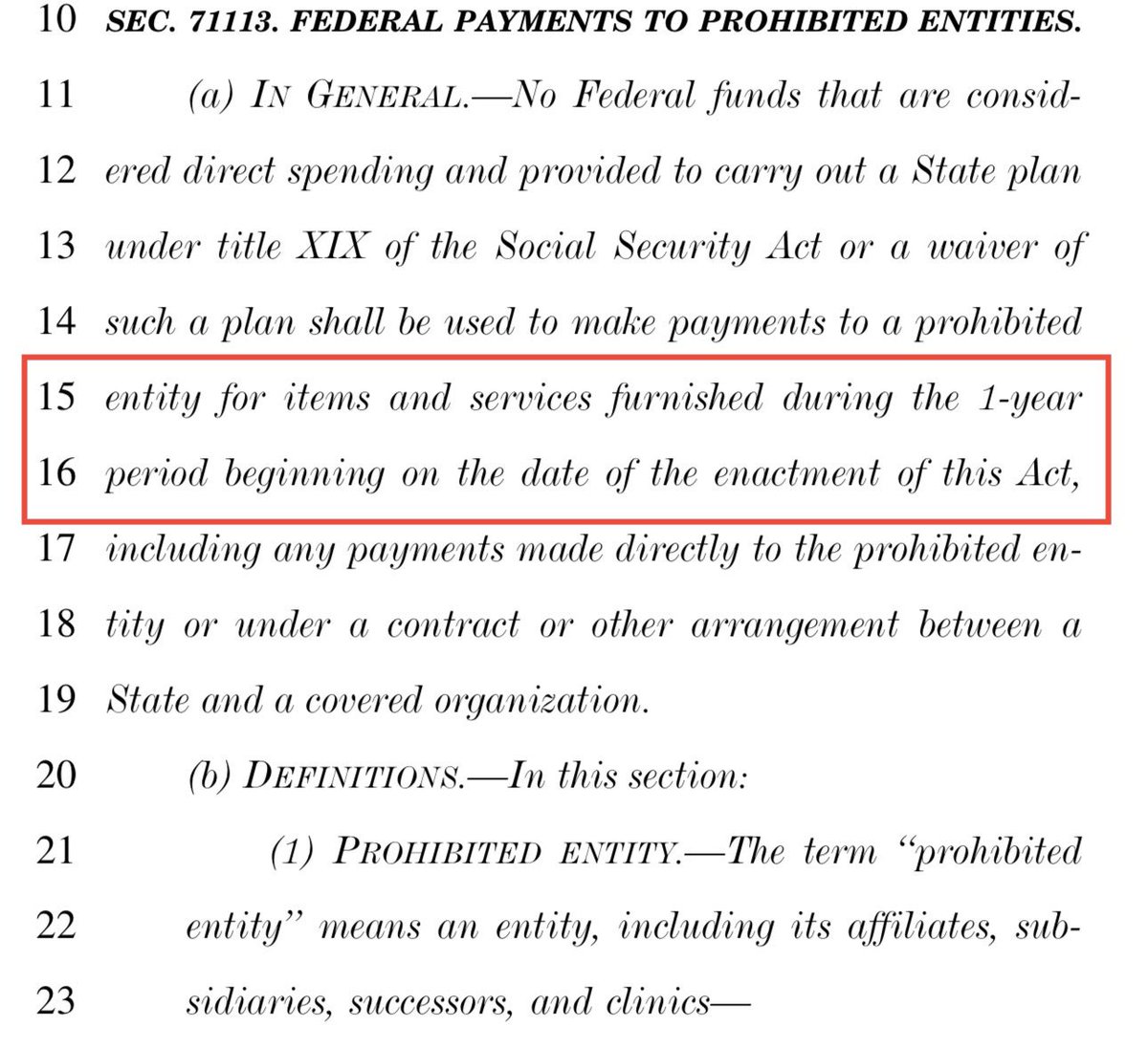 What people aren’t saying is that planned parenthood has only been defunded for 1 year. 

Just one year.