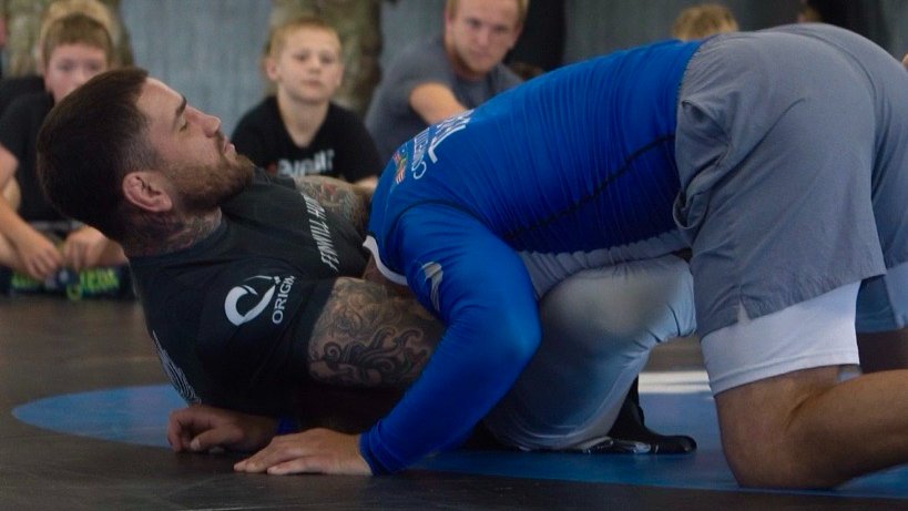 ufc's tweet photo. Last week, Sean Brady hit the mats at @PursuitWrestlin in Rice, MN alongside the @ANG_Recruiting for a day of Q&amp;A, technique, and inspiration. 

Young wrestlers got the chance to learn from a UFC pro and real-life service members repping discipline, drive, and dedication. https://t.co/3I0LgAQ5AM