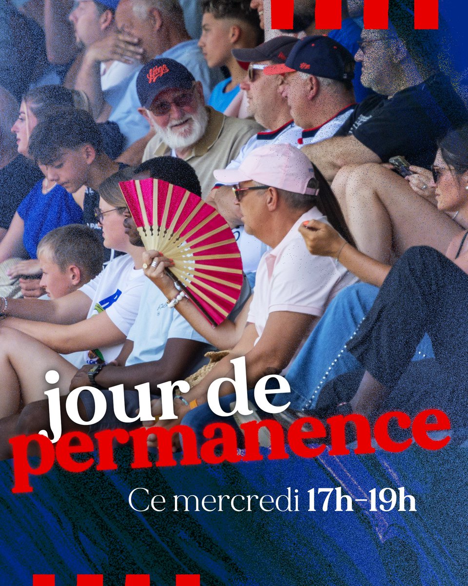 Alors que nos Sang &amp; Marine mettent le cap sur leur stage de préparation, on se donne rendez-vous à Rocourt ? 🏟

🙋 Permanence de 17h à 19h au stade
👉 Vente d'abos et retrait de vos cartes