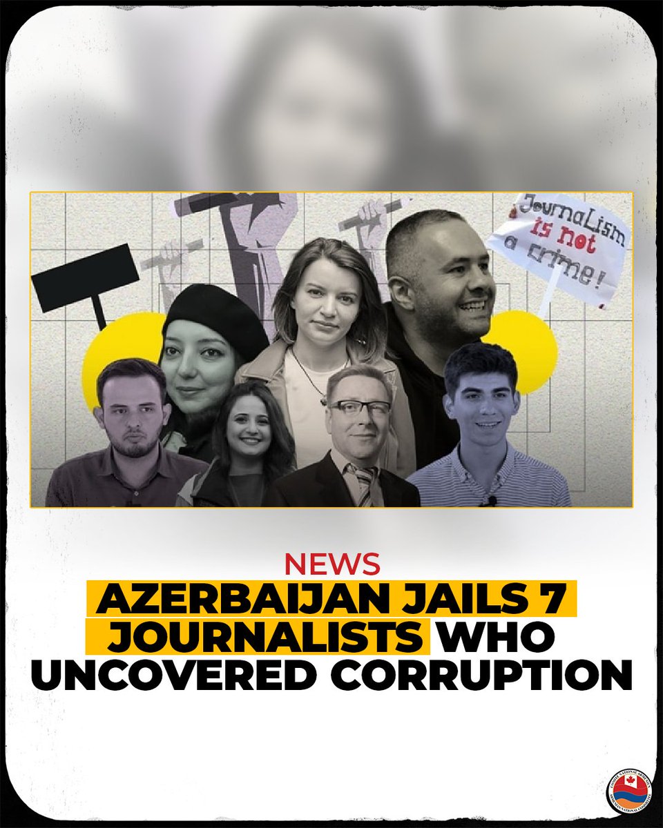 ancc_cnac's tweet image. Seven journalists who dared to expose massive corruption in Azerbaijani occupied Artsakh (Nagorno-Karabakh) have been unjustly sentenced to 7–9 years in Azerbaijani prisons — on fabricated charges, with witnesses forced to retract statements under pressure.
These journalists now…