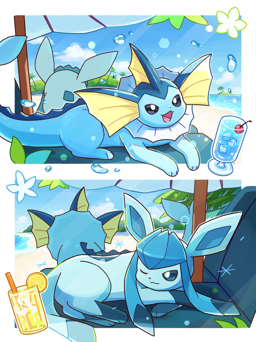 nekogyo122's tweet image. シャワーズ＆グレイシア