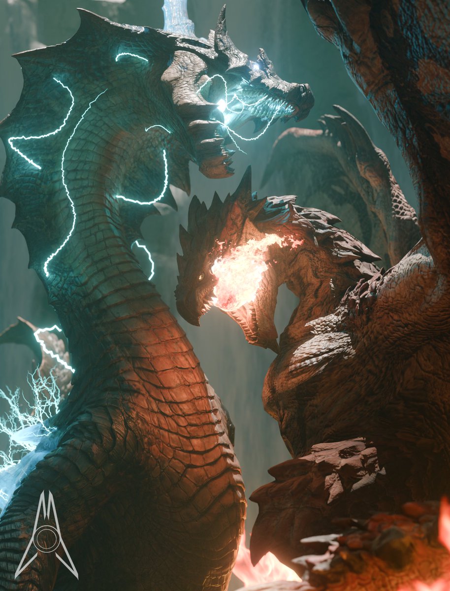 SnoreDollar's tweet photo. SPLIT YOUR LUNGS WITH BLOOD AND THUNDER

#MonsterHunterWilds #Lagiacrus 
#Fanart #Blender3D https://t.co/D36moriB81