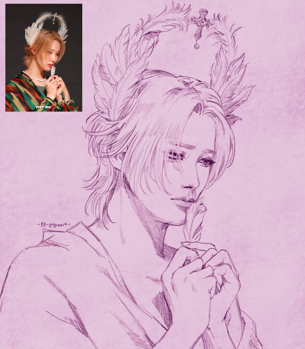 Yuyu107006's tweet image. I got sick and didnβt feel like rendering or shading-
so I sketched Rui 4 times