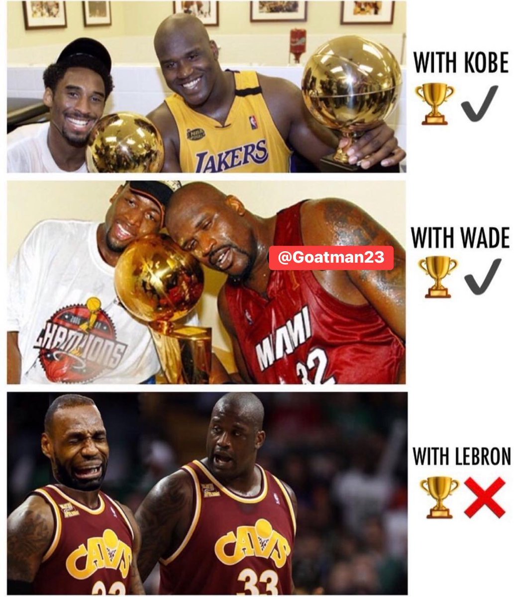 Goatmanx23's tweet image. Another choke on LeBron’s resume. LeBron played alongside Shaq, the Cavs had the best record in the East, LeBron simply choked in the playoffs 💯💯