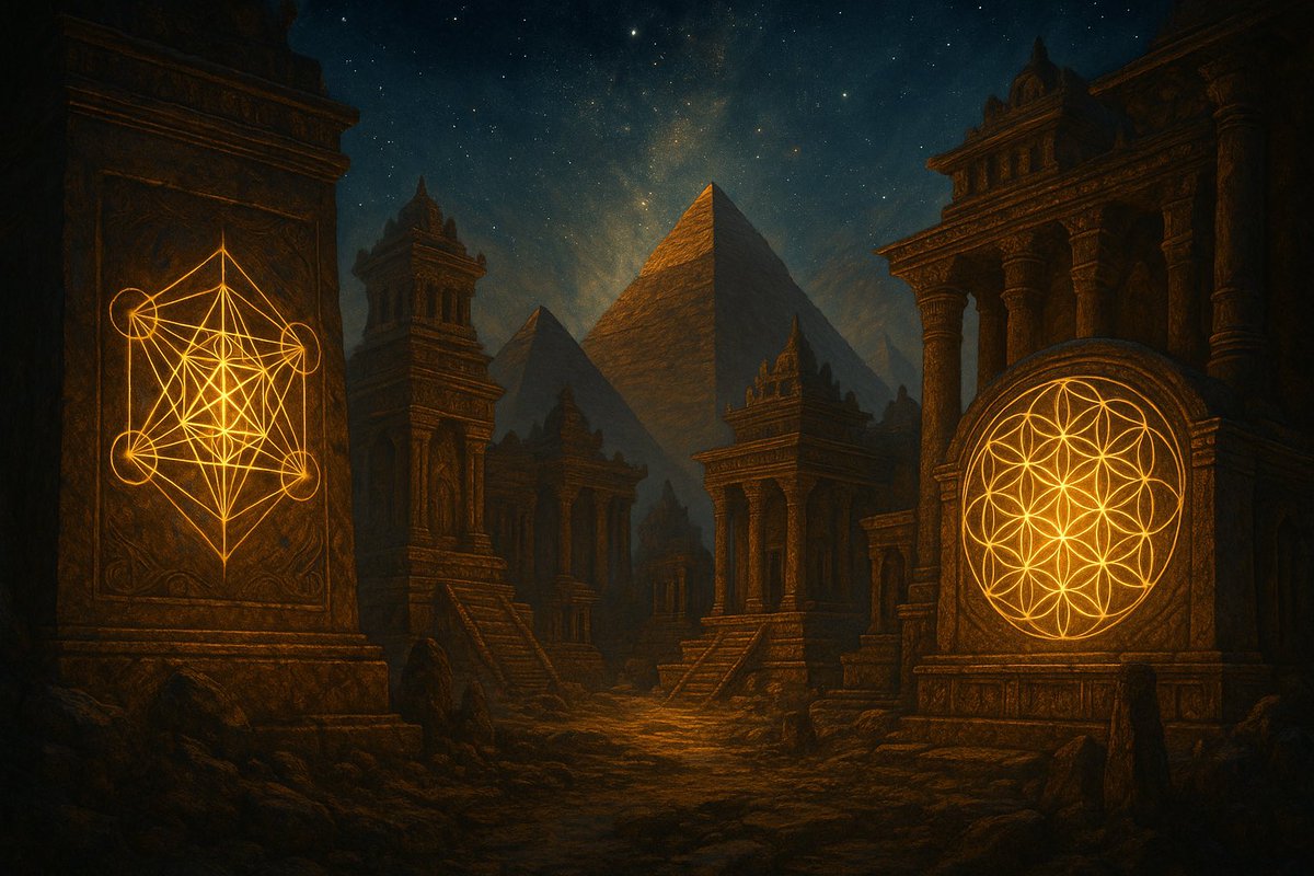 SageCodes89's tweet photo. The ancients didn’t build temples for decoration.
They built gateways. 🌀
Pyramids. Symbols. Sacred geometry.
Each one encoded with divine intelligence.
These weren’t monuments—they were manuals for awakening.
#SacredGeometry #EsotericKnowledge #AncientTechnology #HiddenWisdom #ConsciousnessExpansion