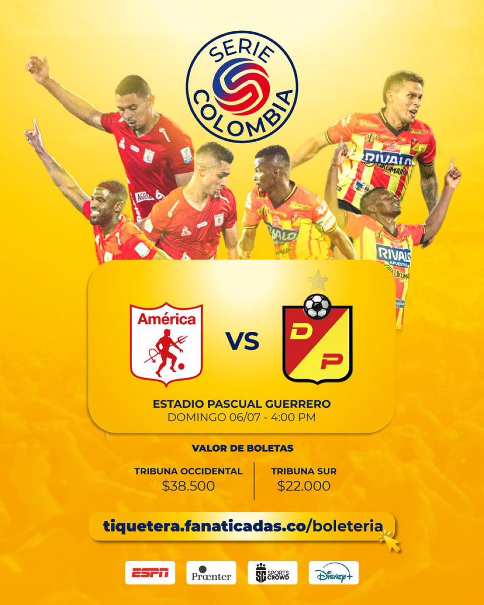 🚨🔴 SORTEO UNA BOLETA OCCIDENTAL PARA EL AMISTOSO <a href="/AmericadeCali/">América de Cali</a> - <a href="/DeporPereiraFC/">Deportivo Pereira 🐺</a> ENTRE TODOS LOS QUE DEN RT A ESTE TUIT. 

📌 Se realizará mediante una app y será válido para residentes de Cali y alrededores que puedan asistir. 

🍀 ¡Suerte para tod@s! #TodosJuntosXla16
