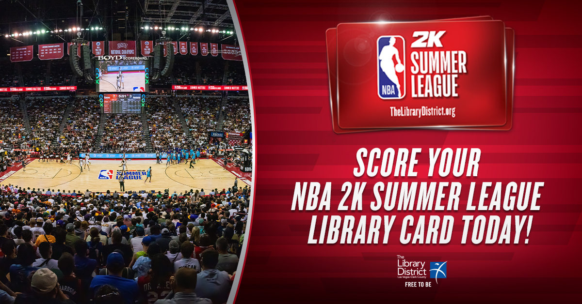 Las Vegas-Clark County Library District (@lvccld) on Twitter photo The <a href="/NBASummerLeague/">NBA Summer League</a> is back & you can score your new #NBA2KSummerLeague library card at all 25 of our branches! ππ³
Already have a library card? You can upgrade to this limited-edition card for free! It's a slam dunk. π Details: thelibrarydistrict.org/nba-summer-leaβ¦ #FreeToBeYourself The <a href="/NBASummerLeague/">NBA Summer League</a> is back & you can score your new #NBA2KSummerLeague library card at all 25 of our branches! ππ³
Already have a library card? You can upgrade to this limited-edition card for free! It's a slam dunk. π Details: thelibrarydistrict.org/nba-summer-leaβ¦ #FreeToBeYourself