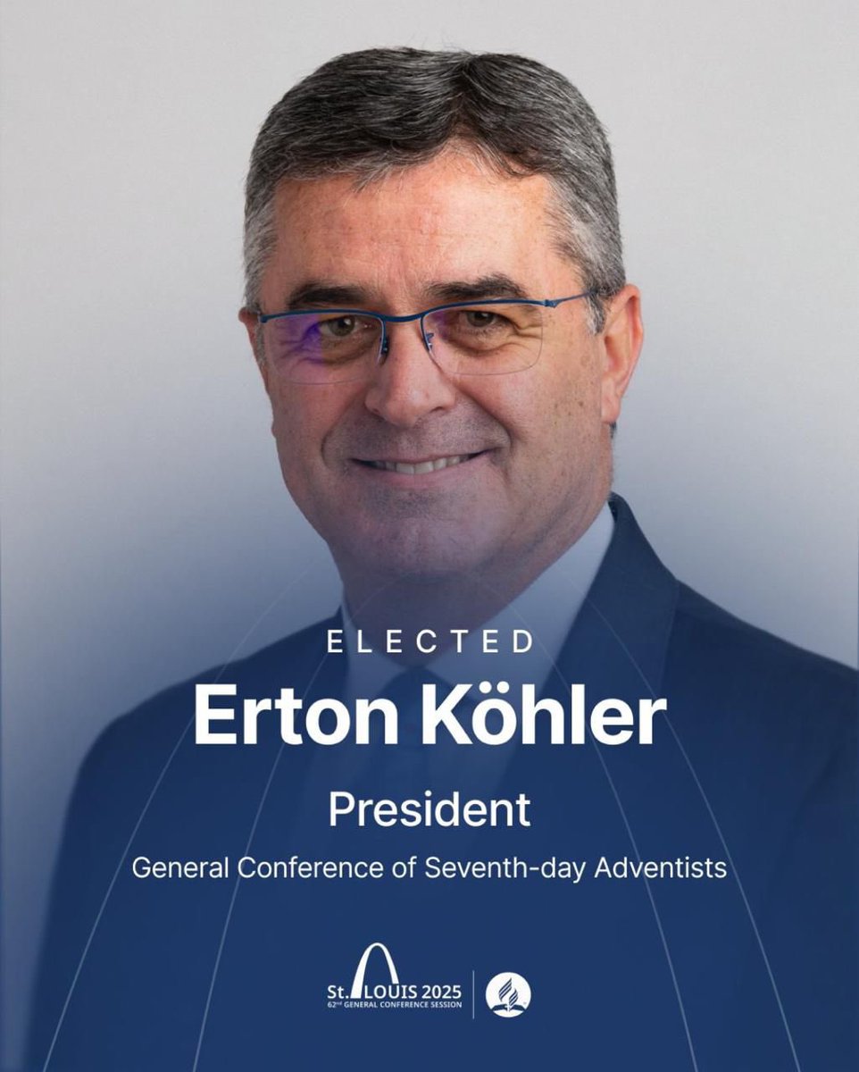 Musdaa_Mubs's tweet image. Pastor Erton Kohler elected General Conference President🔥of the Seventh Day Adventist church 
#AdventistChurch #Adventists #GCSession2025