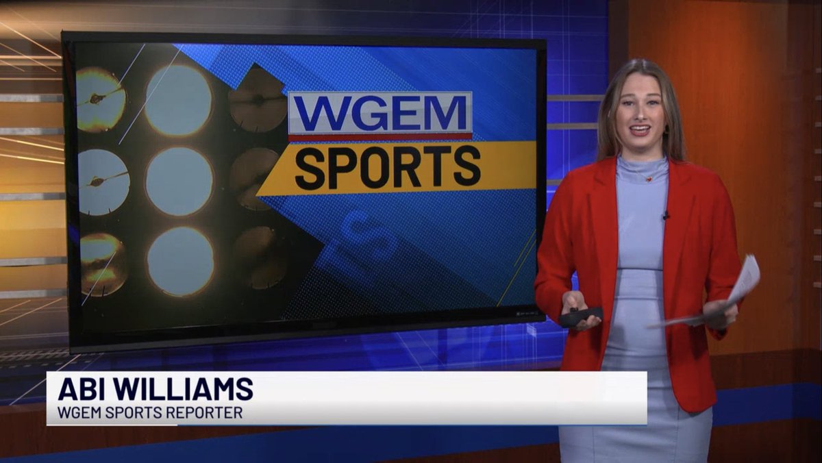 So proud of Abi Williams for making her sports anchor debut with <a href="/WGEMSports/">WGEM Sports</a>. Abi’s worked so hard for this moment. Glad she’s getting to enjoy how fun the job can be.