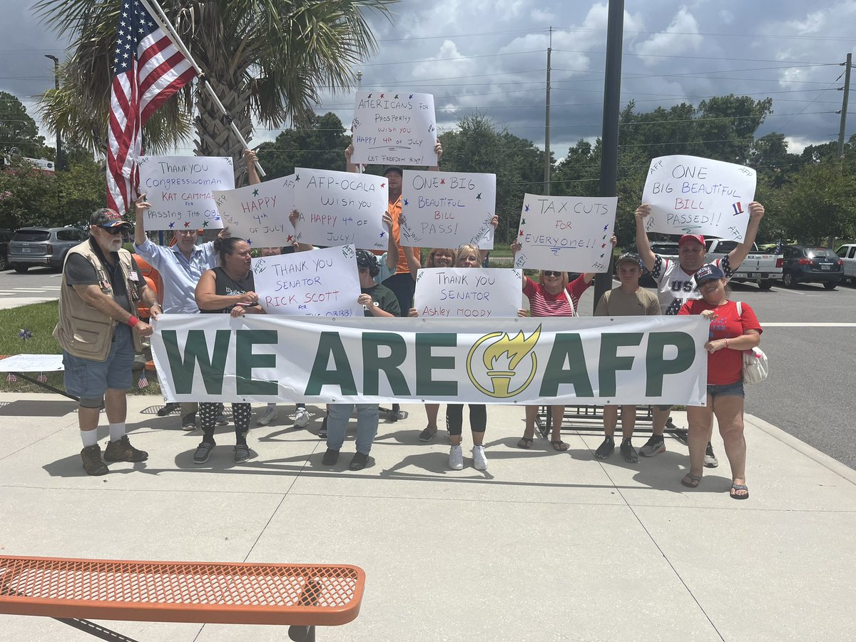 Thank you <a href="/SenAshleyMoody/">Senator Ashley Moody</a> for being at the front in supporting The One Big Beautiful Bill!
Now all Americans will have a permanent Tax cuts that will help them!!
<a href="/AFPhq/">Americans for Prosperity</a> , <a href="/AFPFlorida/">AFP Florida</a>