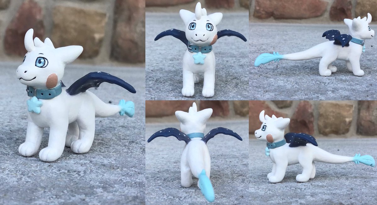 Lunawolf442's tweet image. Art Fight attack for @paintinfeather ! 
This sculpture is made of polymer clay and acrylic paint, and is about 1 3/4 inches tall and 3 1/2 inches long. They were very fun to make! 

#TEAMFOSSILS