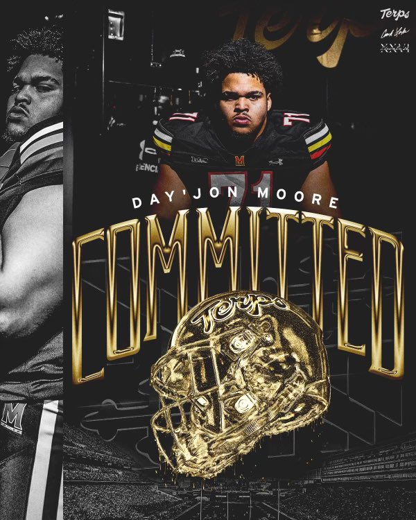 Todd Glawson (@tfloss32) on Twitter photo Maryland flips the commitment of '26 OL Day'jon Moore (<a href="/Dayjonmoore71/">Day’jonMoore1</a>) from Willis. #TBIA🐢
247sports.com/player/dayjon-…
hudl.com/profile/198123… Maryland flips the commitment of '26 OL Day'jon Moore (<a href="/Dayjonmoore71/">Day’jonMoore1</a>) from Willis. #TBIA🐢
247sports.com/player/dayjon-…
hudl.com/profile/198123…
