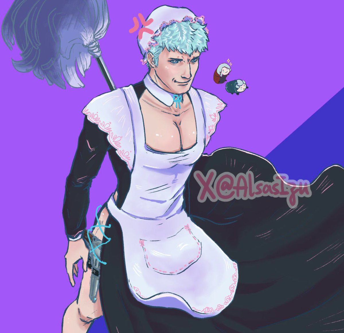 Maid Nero!
The twins got turned into beans for making a mess in the house and not helping (jk
(This was for Maid Day wayyy back in May welps)