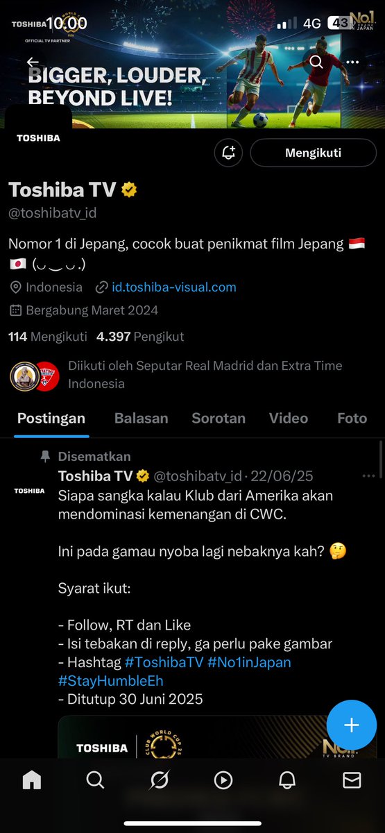 sgghhkm's tweet photo. @SeputarMadrid @toshibatv_id Tiada lain tiada bukan Vinicius Junior #ToshibaTV #No1inJapan #StayHumbleEh https://t.co/M5MIhtWu0P