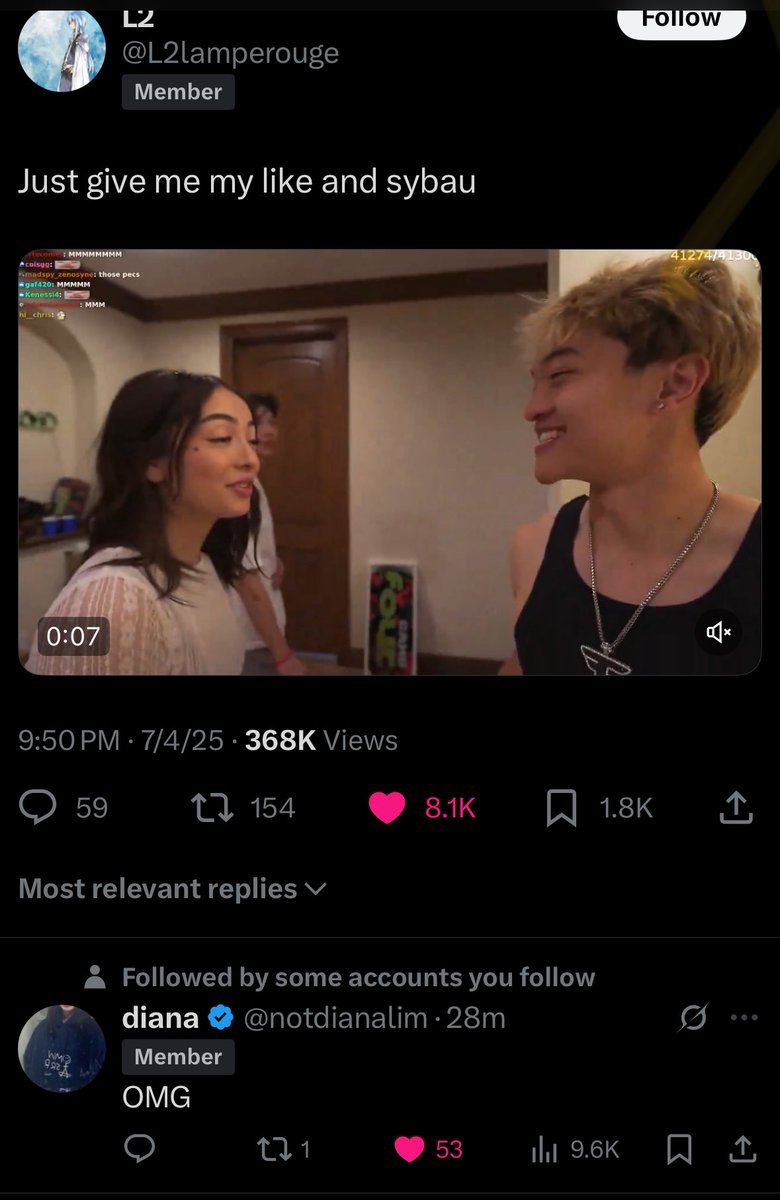 Supraphillic's tweet image. Diana LMAOOOOOOOO (no Zibz)