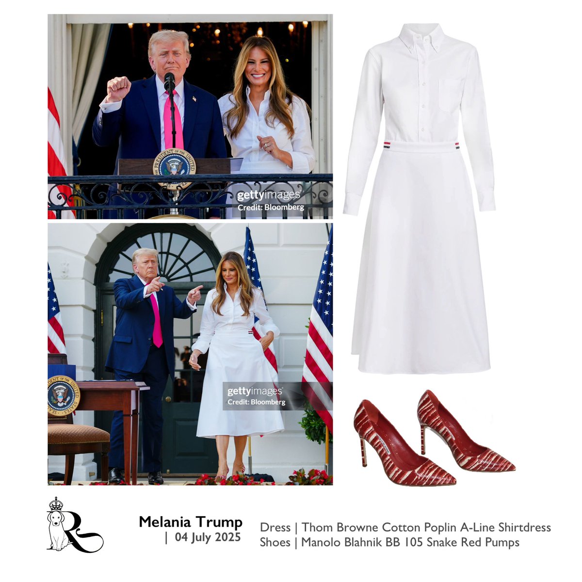 Remisagoodboy's tweet photo. Today, President Donald Trump, joined by First Lady Melania Trump, delivers remarks during an Independence Day military family picnic on the South Lawn of the White House.

Here is a look at what the fabulous FLOTUS wore.  ❤️🤍💙 https://t.co/cRR9QbzzWs