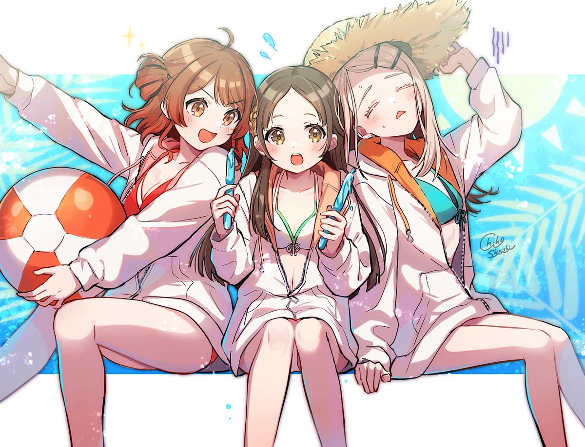 ChihoIshi's tweet image. ビキニスタイルの日という事で過去絵を再掲👙　#学マスFA