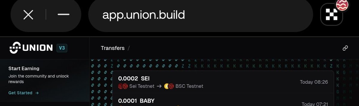 aimzmekuo69's tweet photo. ๐จ Breaking News!
You can now transfer assets from SEI to BSC via @union_build ๐โก
Seamless cross-chain just got better faster, easier, and more powerful than ever.
๐งฉ Interop made simple. Union keeps delivering!
#UnionBuild #IBC #SeiNetwork #BSC #ZKpowered #CrossChain
zkgm everyone