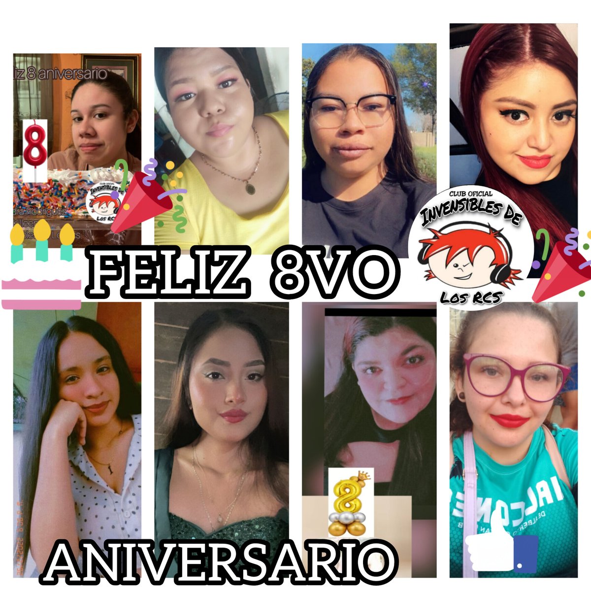 Hoy el club de fans INVENSIBLES DE RCS estamos de manteles largos celebrando Nuestro 8vo Aniversario 🥳🥳 no ha sido fácil pero aquí seguimos adelante, apoyando a la mejor banda <a href="/BANDARECODITOSS/">BANDA LOS RECODITOS</a> más que un club somos una familia🙌❤Somos Fan de corazón
<a href="/fuentes_meely/">Meely Fuentes</a>
<a href="/ItzelFran18/">Itzel Franco</a>