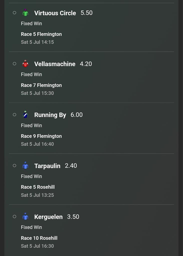 Flemington and Rosehill Super Yankee. 
A Sha Tin multi to follow