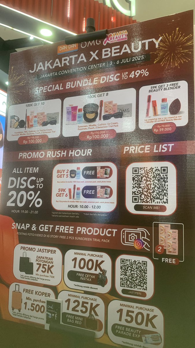 SIRFORJASTIP's tweet photo. Promo OMG jxb 100k get banyak
#jastip #jxb #jakartaxbeauty #zonauang #zonajajan #wts #wtb #omgbeauty https://t.co/LeYeWqqwNH