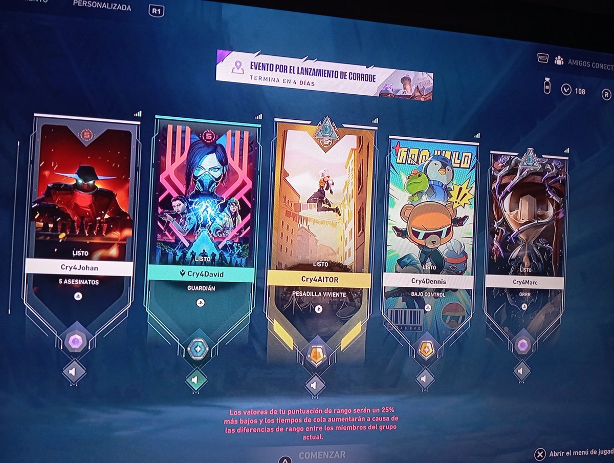 Skill_AITOR_22's tweet photo. El 5stack de ps5 de valorant más exótico😍❤️ Cry4team
@JoanMrt_1309 
@dennis_fifa 
@David_parla17 
@MarcSilvxstre https://t.co/3xiNA1Oiip