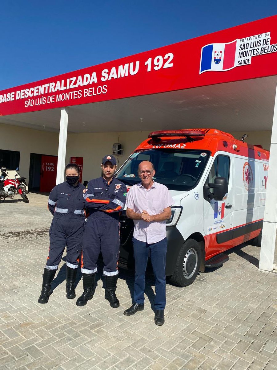 ✅📍Ainda em São Luís de Montes Belos visitei a unidade do Serviço de Atendimento Móvel de Urgência, o SAMU 192 que recebeu através do PAC do governo Lula uma nova ambulância para desenvolver o seu trabalho.