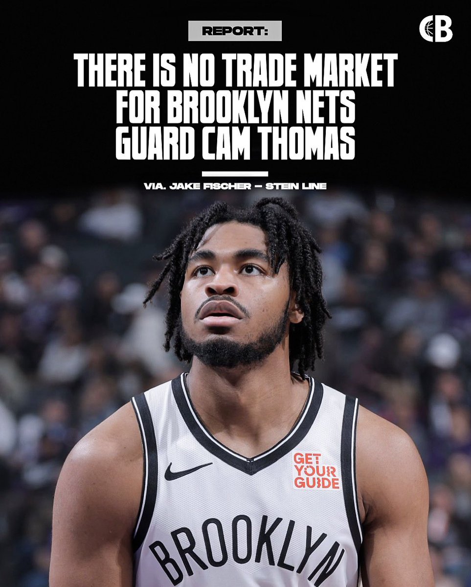 Courtside Buzz (@courtsidebuzzx) on Twitter photo REPORT: There is no trade market for Brooklyn Nets guard Cam Thomas.
Thoughts? 🤔
Via. <a href="/JakeLFischer/">Jake Fischer</a> REPORT: There is no trade market for Brooklyn Nets guard Cam Thomas.
Thoughts? 🤔
Via. <a href="/JakeLFischer/">Jake Fischer</a>