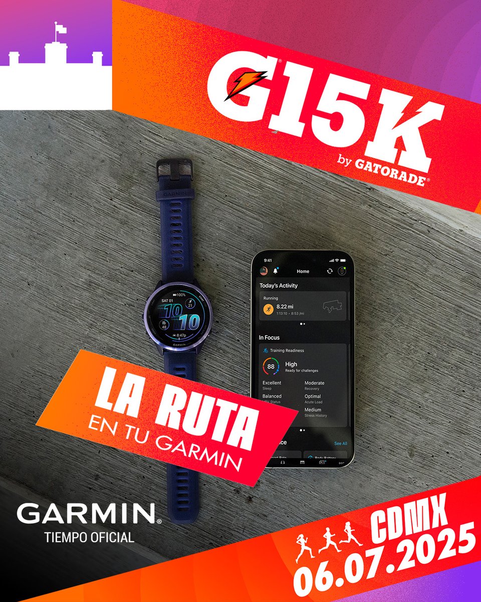 ¿Ya conoces la ruta del G15K CDMX de Gatorade? Encuentra el recorrido completo en Garmin Connect y sincronízalo con tu reloj. Así podrás planificar tu carrera y disfrutarla al máximo. 

Link de ruta: ms.spr.ly/6015S4D6d

#G15KCDMX