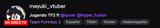 ESTAMOS EN STREAM CON <a href="/HyperFusionMate/">Hyper Fusion</a> <a href="/purinap07/">iPuwr</a>