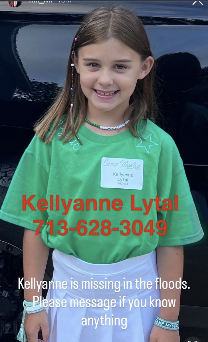 CoachMichalak's tweet image. All that can please pray for the protection, safety, and rescue of these sweet innocent girls at camp mystic. Specifically Kellyanne. We know the power of prayer!