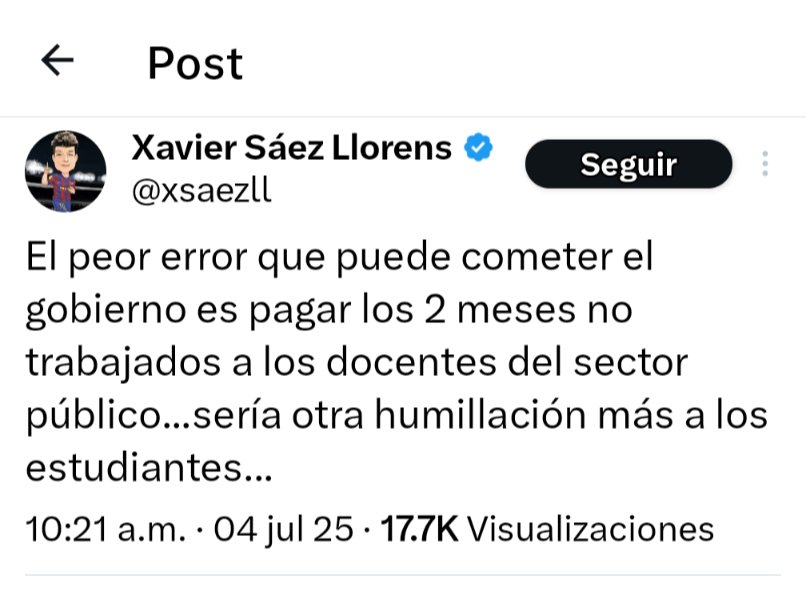 Este señor no es diamante de mi mina, pero esta vez le doy la razón.