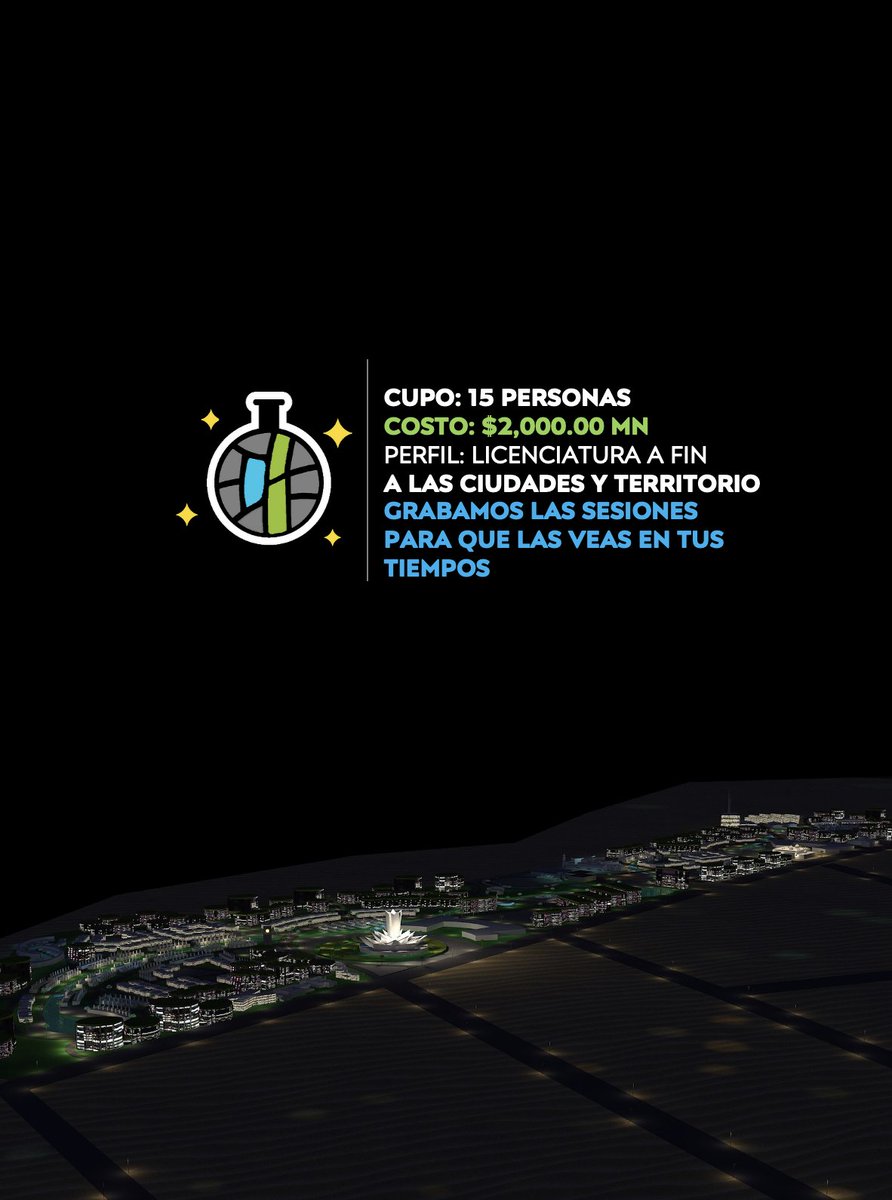 Curso en línea: Creación de Laboratorios  Urbanos; incidencia en las políticas y acciones territoriales en diferentes escalas: local, ciudad y región.
15 lugares 
04 Sesiones en línea
DEL 12 DE JULIO  AL 02 DE AGOSTO
10:00 AM a 12:00 PM (2 horas de clase)
docs.google.com/forms/d/e/1FAI…