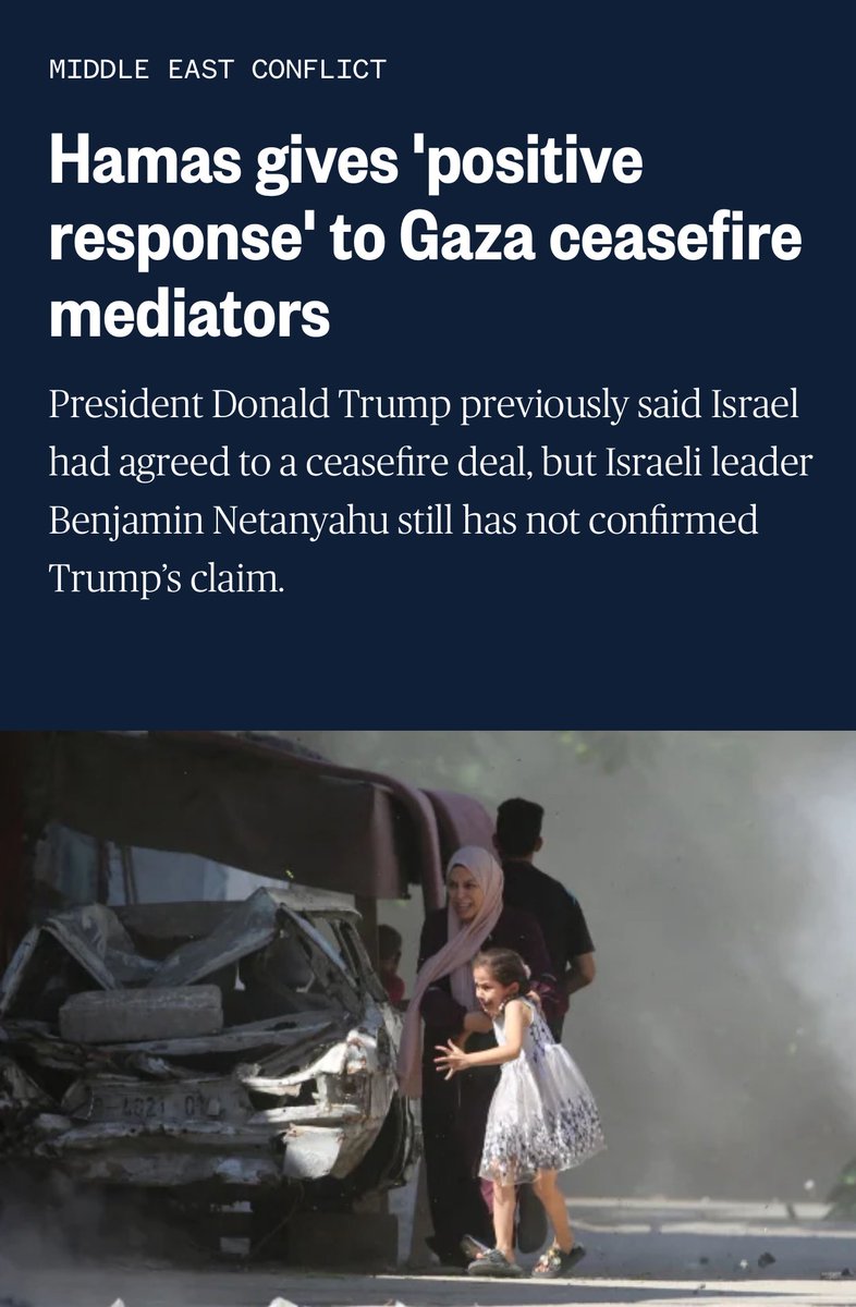 BREAKING NEWS:📣 Hamas finally showing a possible stand down.

Israel better listen to President Trump. We all know why.