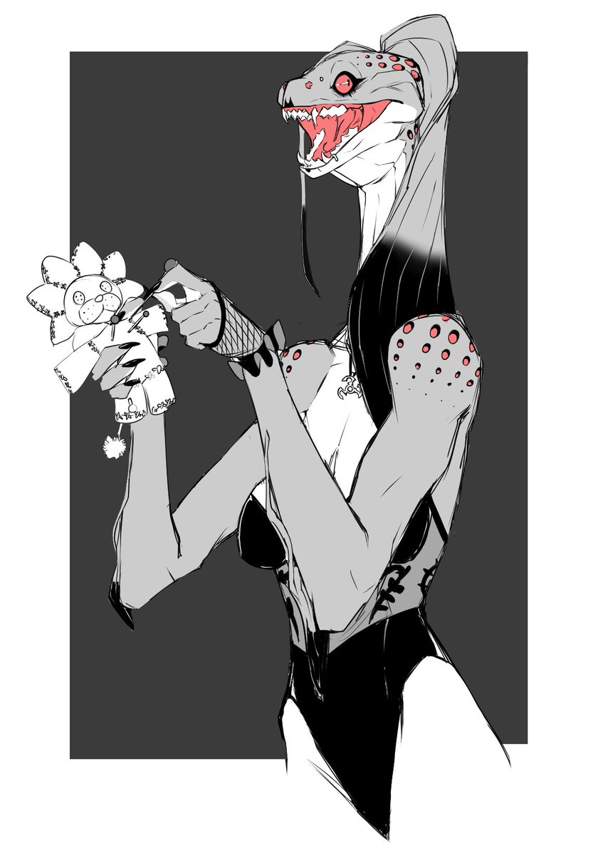 Veronika blames Simba for Mufasa's death to this day, so she stabs a voodoo doll of him to relax sometimes. #furryart #anthroart