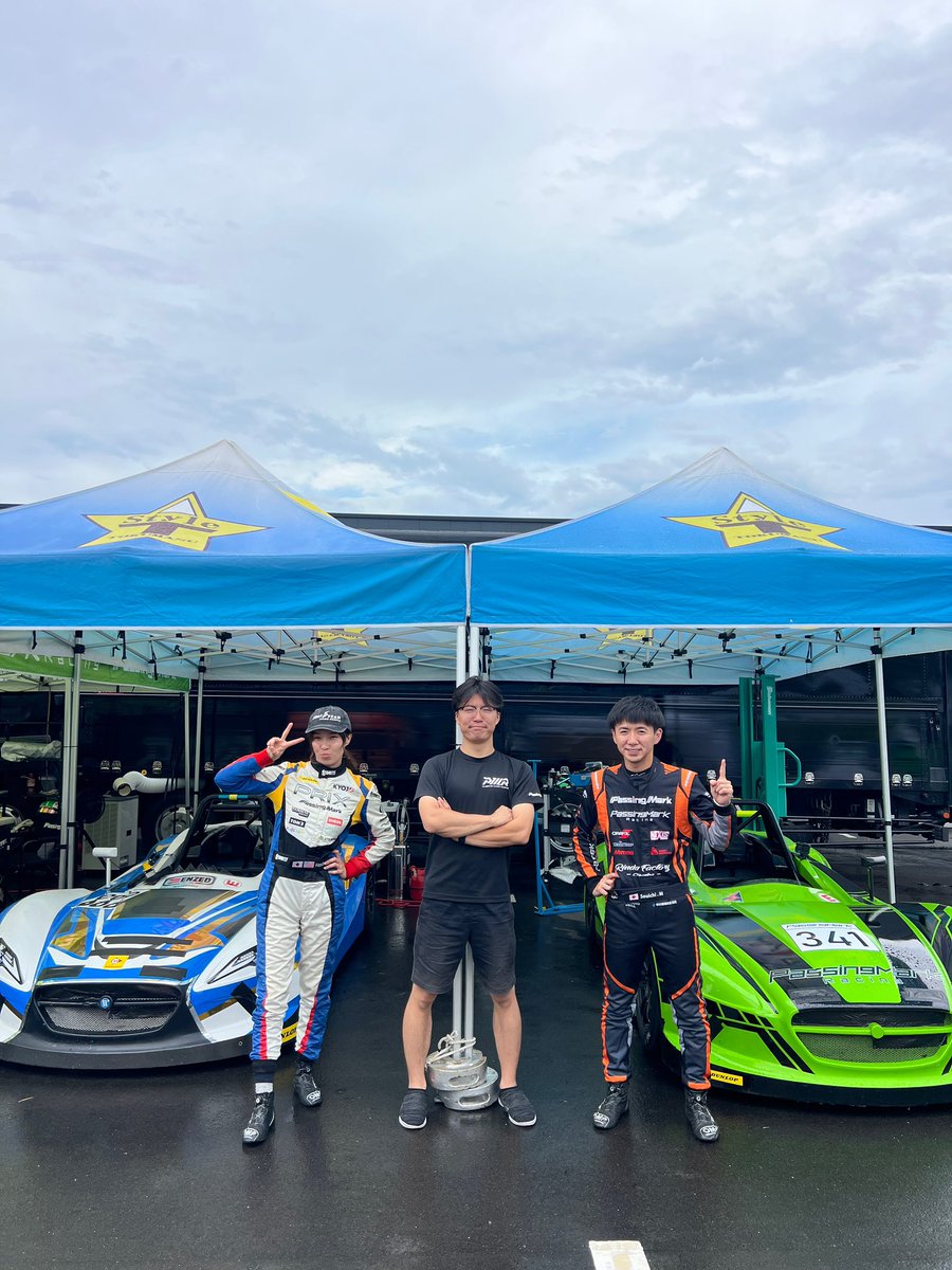 SUGO予選、雨の中で1-2獲った！！☔️🔥(トクマス1、ハナ2！！)
決勝も全力で走ります🏁