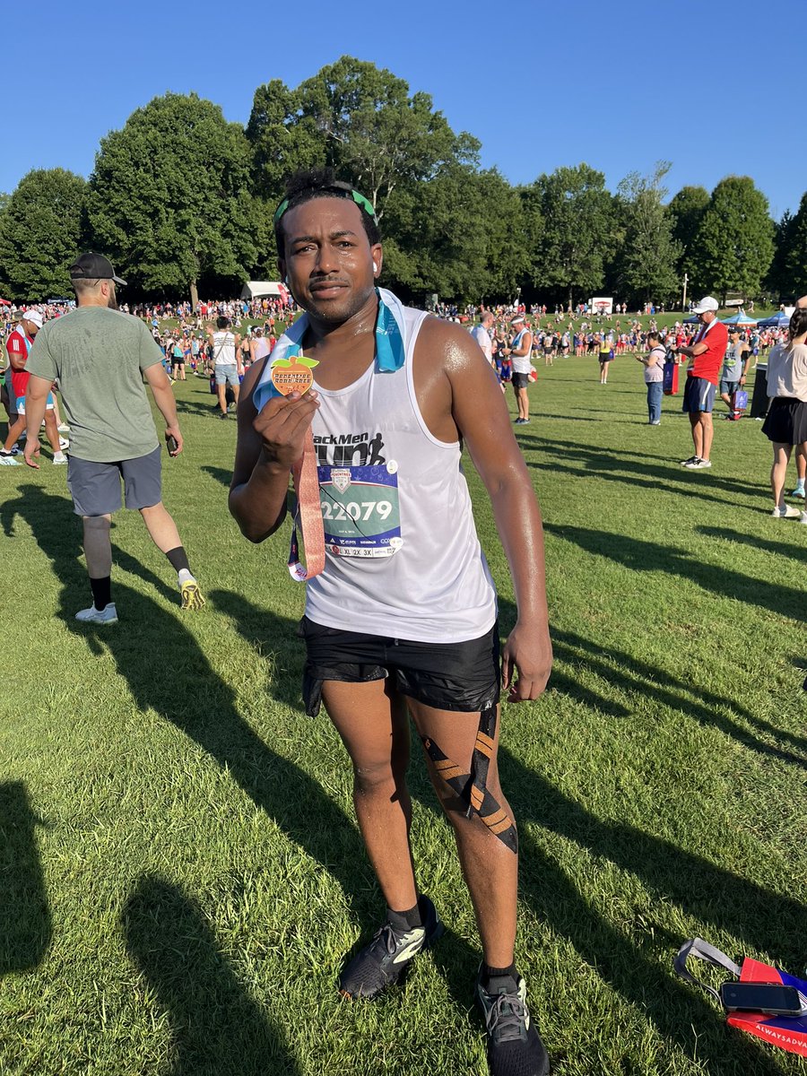 DrCSLPadgett's tweet image. Another #ajcprr #PeachtreeRoadRace complete! Great time. Even better people. Grateful for Movers and Pacers today. Tried to build my playlist to keep me today! 7 #ajcprr complete! #fitleaders #fiteducator