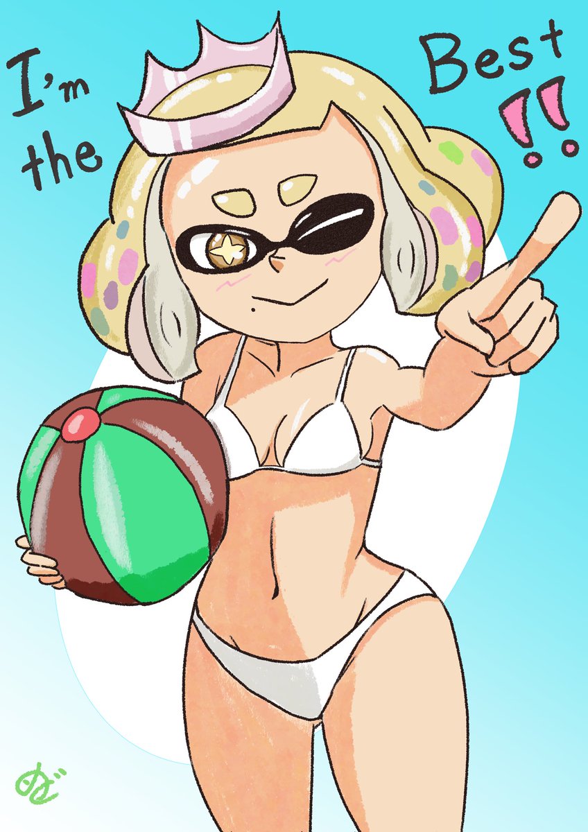 nodo_inkling's tweet image. ☀️👑☝️

#pearl #offthehook #splatoonfanart
#ビキニスタイルの日
