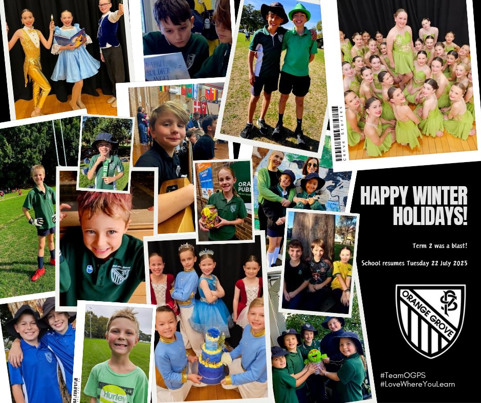 FAREWELL, TERM 2 👋

What a term! We've laughed, learned, and grown together. Term 2, you've been amazing! Now, it's time to take a much needed rest. Wishing the entire community a warm winter holiday break! See you in Term 3 😁 

<a href="/NSWEducation/">NSW Dept of Education</a>