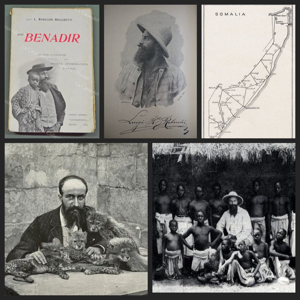 Somalilandaa's tweet photo. Luigi Robecchi coined the term Somalia. 
Italian somaliland &amp; French somaliland were used for mapping purposes at a later period.
In his book Dal Benadir, he clearly mentions it.
There was no one somalia.
In fact, the sultan of zanzibar received 144,000! https://t.co/zlKwGBq3GI