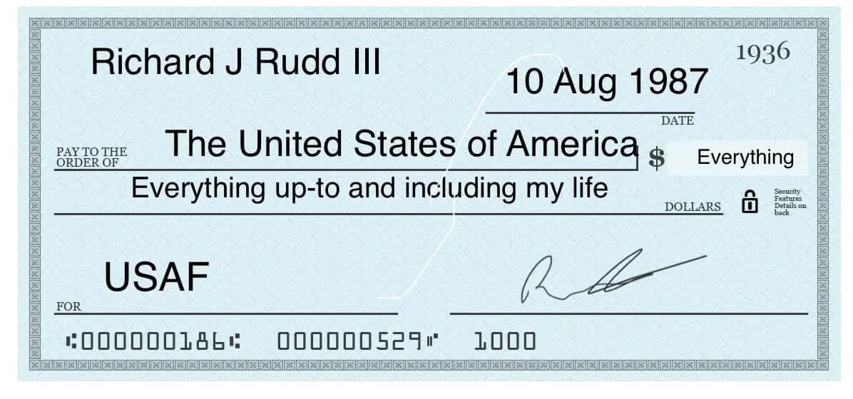 Ruddman23's tweet image. America is free because people have written a blank check made payable to the United States to pay the price for that freedom.