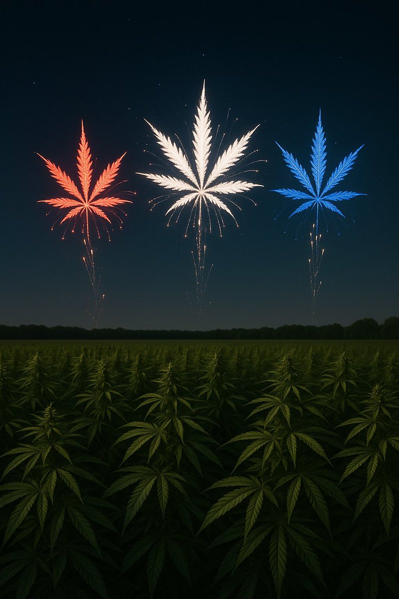 420milehighgolf's tweet image. 🔥 Red, white, and blazed! 🌿🎆

Cannabis leaf-shaped fireworks lighting up the night over hemp fields — freedom never looked so lit.

#CannabisCommunity #4thOfJuly #StayLifted