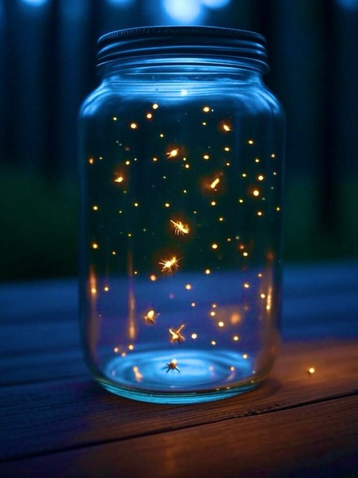 thomtr's tweet photo. Those elusive fireflies 

Who can forget those tiny fireflies from our childhood, flickering like sparks of magic filled with joyful memories? As a kid, I’d chase them through the twilight, their soft glow enchanting summer nights. Now, those moments return unexpectedly, like fireflies dancing in the dark, illuminating my mind with warmth.

Recalling these memories feels like a playful game of hide-and-seek. Each one glimmers briefly, a fleeting spark that whisks me back to carefree, happy times.

We yearn to hold onto these glowing moments, to weave them into every fabric of our daily lives. But like fireflies, they’re elusive, slipping through our fingers like grains of sand. Yet their gentle light endures, etched in our hearts, casting a timeless glow that transforms the ordinary into something truly magical.