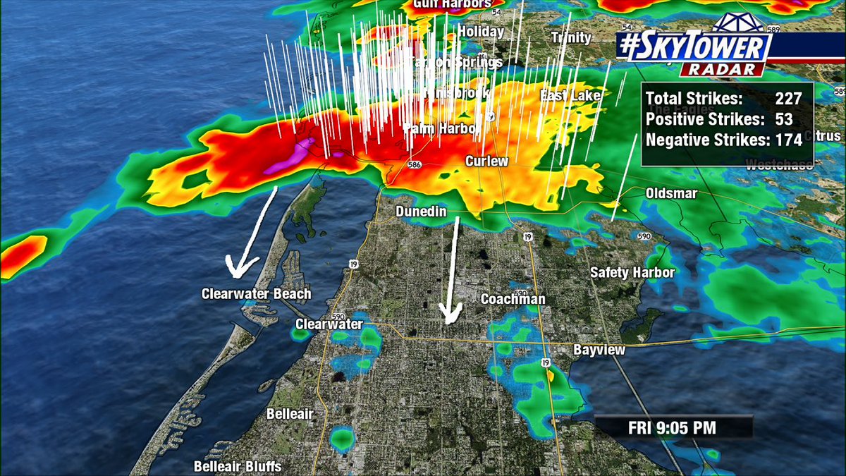 Clearwater Beach, it’s time to take shelter. 

A storm producing frequent lightning will be moving through shortly. (9:07PM)